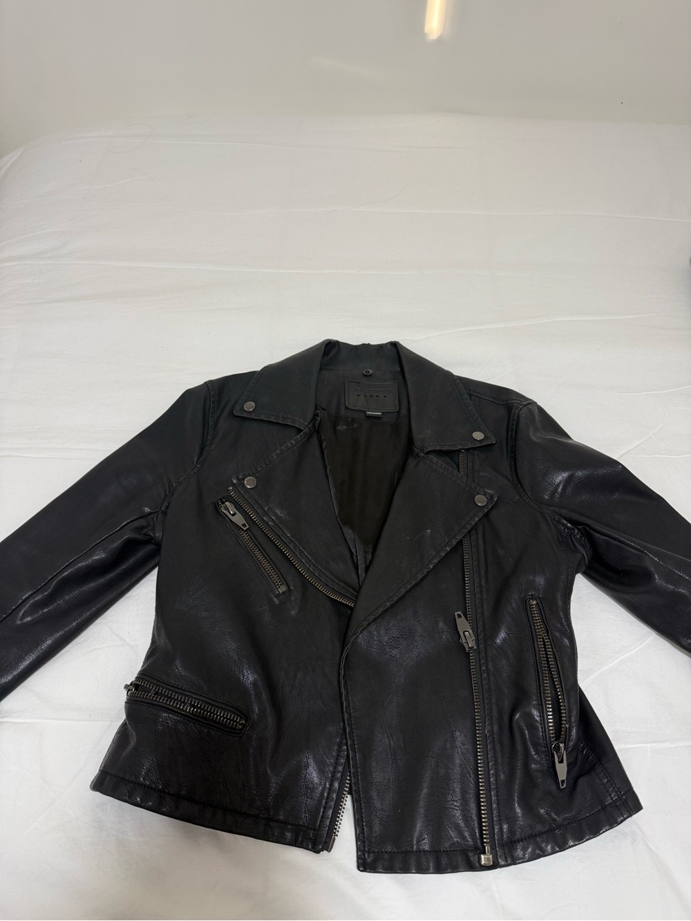 Blank NYC Black Faux Leather Moto Jacket - Women's